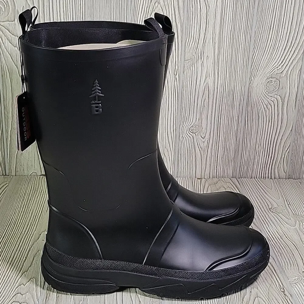 BASS Outdoor Breathable Black Field Rainboot Mens Size 12 NEW